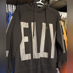 Black 'ELLY PISTOL” Graphic Hooded Sweatshirt
